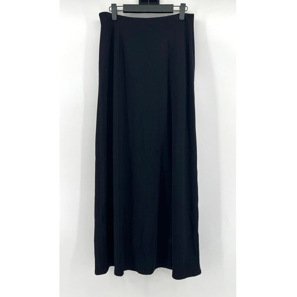 Eileen Fisher Wool Blend Maxi Skirt Women's Size S Black Elastic Waist